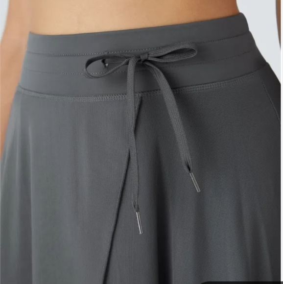 HALARA Women's Gray Midi Faux Wrap Skort. Size XL - Picture 4 of 14